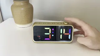 RGB DIGITAL ALARM CLOCK WITH NIGHT LIGHT