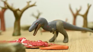 600 subscriber special (Tyrannosaurus rex vs Giganotosaurus) | clay dinosaur fight