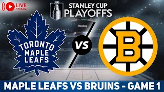 Toronto Maple Leafs vs Boston Bruins GAME 1 LIVE GAME REACTION & PLAY-BY-PLAY | NHL Live stream