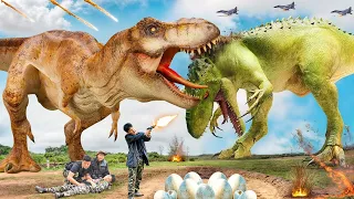 Jurassic World: Dominion Final Fight | T-Rex & Therizinosaurus VS Giganotosaurus | DINOSAUR Movie