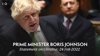 The Prime Minister makes a statement to the House of Commons on the Russian invasion of Ukraine.