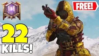 *FREE* EPIC MERC 5 YELLOW SNAKE SKIN LEGENDARY RANK GAMEPLAY! | 22 KILLS SOLO VS SQUAD | COD MOBILE