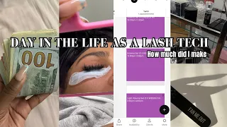 DAY IN THE LIFE AS A LASH TECH | HOW MUCH MONEY I MAKE IN A DAY? + ORGANIZE INVENTORY