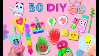50 DIY - EASY DIY PROJECTS YOU CAN DO AT HOME IN 5 MINUTES - Fidget Toys, Room Decor, School Hacks