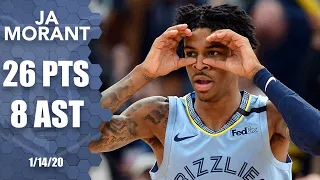 Ja Morant showcases his handles in Grizzlies' 6th consecutive win | 2019-20 NBA Highlights