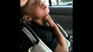 My lil bro trying SO hard to not fall asleep