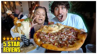 Eating At The BEST Reviewed Pizza Restaurant In Las Vegas... (w/ My Grandma) *5 STAR*