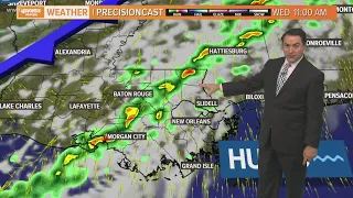 Strong storms today with lingering rain for Thanksgiving Day