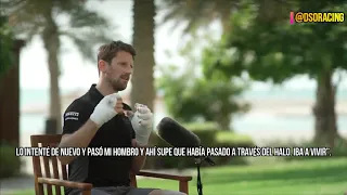 Entrevista a Grosjean subtitulada sobre su accidente en Bahrein