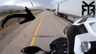 What Happens When A Motorcycle Has To Ride Through an INSANE Wind Storm