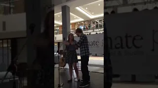 What if this happened to you?! #shorts | Ed Sheeran joins singer on stage at mall 😳