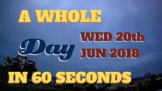 24 hours in 60 seconds, 20 June Wednesday, 2018 San Diego Daily Timelapse