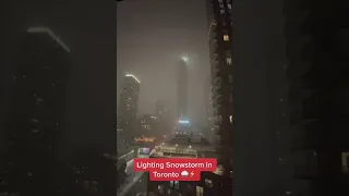 Lighting snow storm in toronto #canada #toronto #shorts #snowstorm #light #viral #trendingshorts