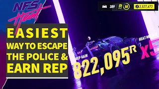 NFS Heat - How to Escape Cops and EARN REP Fast, Quick & Easy