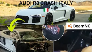 AUDI R8 300KMH CRASH ITALY | RECREATION 2.0 | BeamNG.Drive #beamng