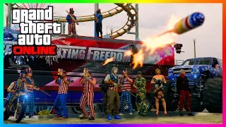 GTA ONLINE HAPPY 4TH OF JULY INDEPENDENCE DAY 2017 SPECIAL - RARE VEHICLES, FIREWORK SHOWS & MORE!