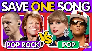 SAVE ONE SONG 🎵 Pop Rock vs Pop 🔈 Music Quiz