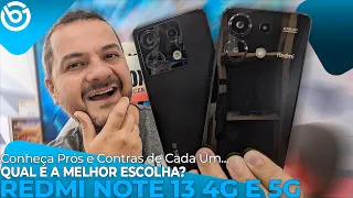 REDMI NOTE 13 4G VS REDMI NOTE 13 5G | Quais AS DIFERENÇAS? Qual O MELHOR? Comparativo