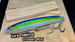 【lure making】Making a Wooden Floating  StickBait