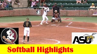 Alabama State vs #18 Florida State Softball Game 2 Highlights, April 17 2024