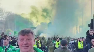 Celtic Fans- Green Brigade - Celtic fans corteo 29th Dec 2019