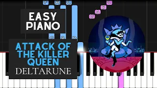 Attack of the Killer Queen (EASY Piano Tutorial) - Deltarune