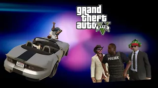 GTA 5 Online Funny Moments - Pier to Pier Racing, Oblivion Cop NPC, and More!