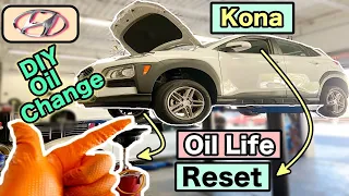 How To | Hyundai Kona | 2018 + | Oil Change | Oil Life Reset |