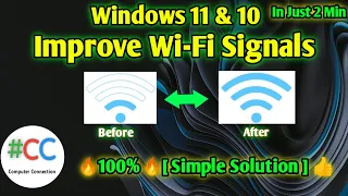 How to Improve Wi-Fi Signals in Windows 11/10 Laptop (Speedup Wi-Fi) | Computer Connection