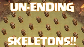 Clash Of Clans  UN-ENDING SKELETON TRAPS (Clashcon 2015 troll war!