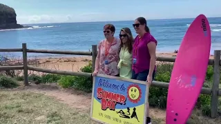 Stephanie Panozzo entertaining fans on CelebTime Home and Away tour to Summer Bay 24/3/24