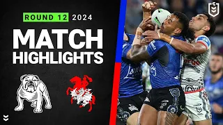 NRL 2024 | Bulldogs v Dragons | Match Highlights