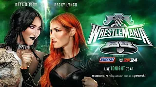 WRESTLEMANIA 40 | Rhea Ripley vs Becky Lynch | World Women's Championship | #wwe2k24