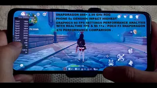 Snapdragon 888+ & 870 Genshin Impact Max Setting Gameplay Rog Phone 5s & Mi 11x Performance Analysis