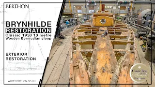 Wooden Boat Restoration Part 2 Exterior Restoration | BRYNHILDE 1958 Fred Parker 10m Bermudian Sloop
