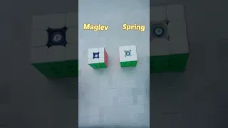 "Maglev" vs "Springed" rubix cube 🔥😱 #shorts #rubikscube