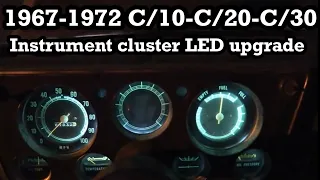 How to install Led bulbs in a instrument cluster for a 1967-1972, C/10, C/20, C/30  Chevrolet truck