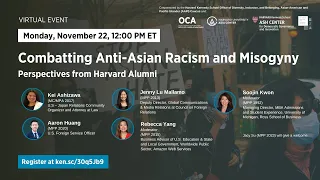 Combatting Anti-Asian Racism and Misogyny: Perspectives from Harvard Alumni
