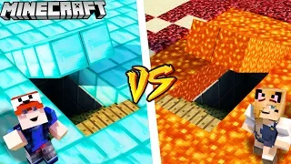 TAJNY DOM POD DIAMENTAMI VS TAJNY DOM POD LAWĄ W MINECRAFT | Vito vs Bella