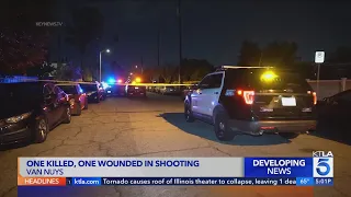 Van Nuys house shooting shooting leaves 1 dead, 1 wounded