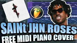 (MIDI + FLP) SAINt JHN - ROSES (Imanbek Remix) (FL Studio Piano Cover)