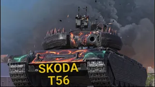 ПРЕМИУМ ТАНК SKODA T 56 в ЛЕГЕНДАРНОМ КАМУФЛЯЖЕ | Wot BLITZ СТРИМ