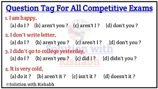 Questions Tags Practice Set-01 | Questions Tags in English grammar with Examples | Question tags