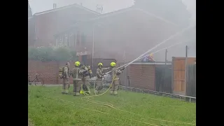 LONDON FIRE BRIGADE 10 PUMP FIRE EAST GREENWICH GROUND THIS AFTERNOON, PHOTO SET 1