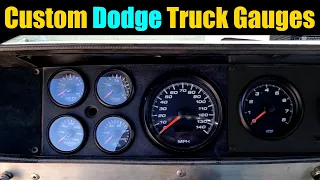 72-80 Dodge D100 W100 Custom Gauges Install Wiring | New Vintage USA Performance II Gauges |