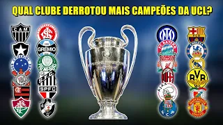 Os Clubes Brasileiros que MAIS DERROTARAM campeões da Champions