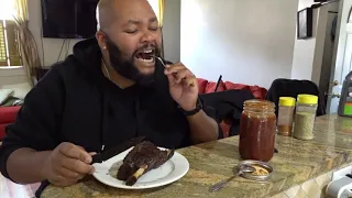 SDSBBQ - Trying Viewer Sent BBQ Sauce on Beef Ribs