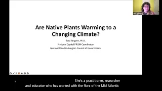 Potential effects of climate change on Maryland’s native plants with Dr. Sara Tangren Jan. 30, 2024
