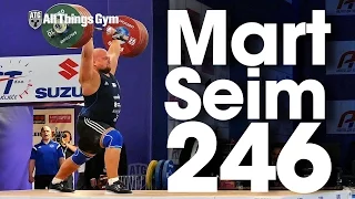 Mart Seim 246kg Clean & Jerk 2017 European Weightlifting Championships