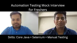 Automation Testing Mock Interview for Fresher Profile | Mock Interview with SoftwareTestiingbyMKT